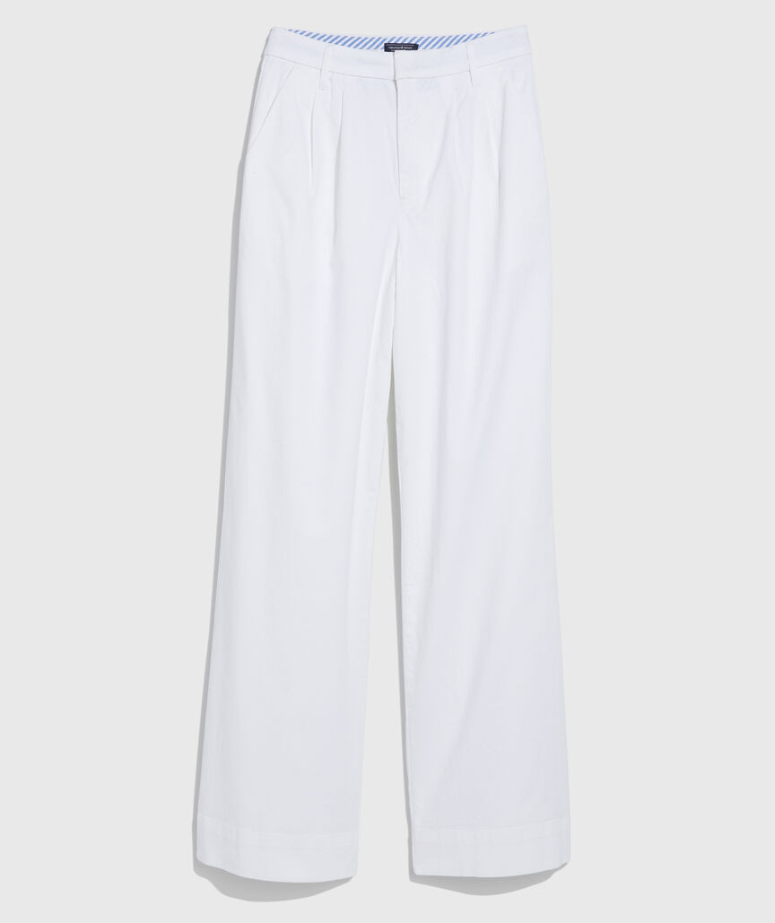 Pleated Wide Leg Chinos | vineyard vines