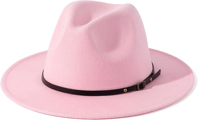 Lisianthus Women Belt Buckle Fedora Hat | Amazon (US)