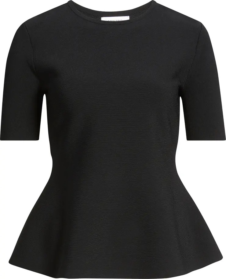 Nordstrom Short Sleeve Peplum Sweater | Nordstrom | Nordstrom
