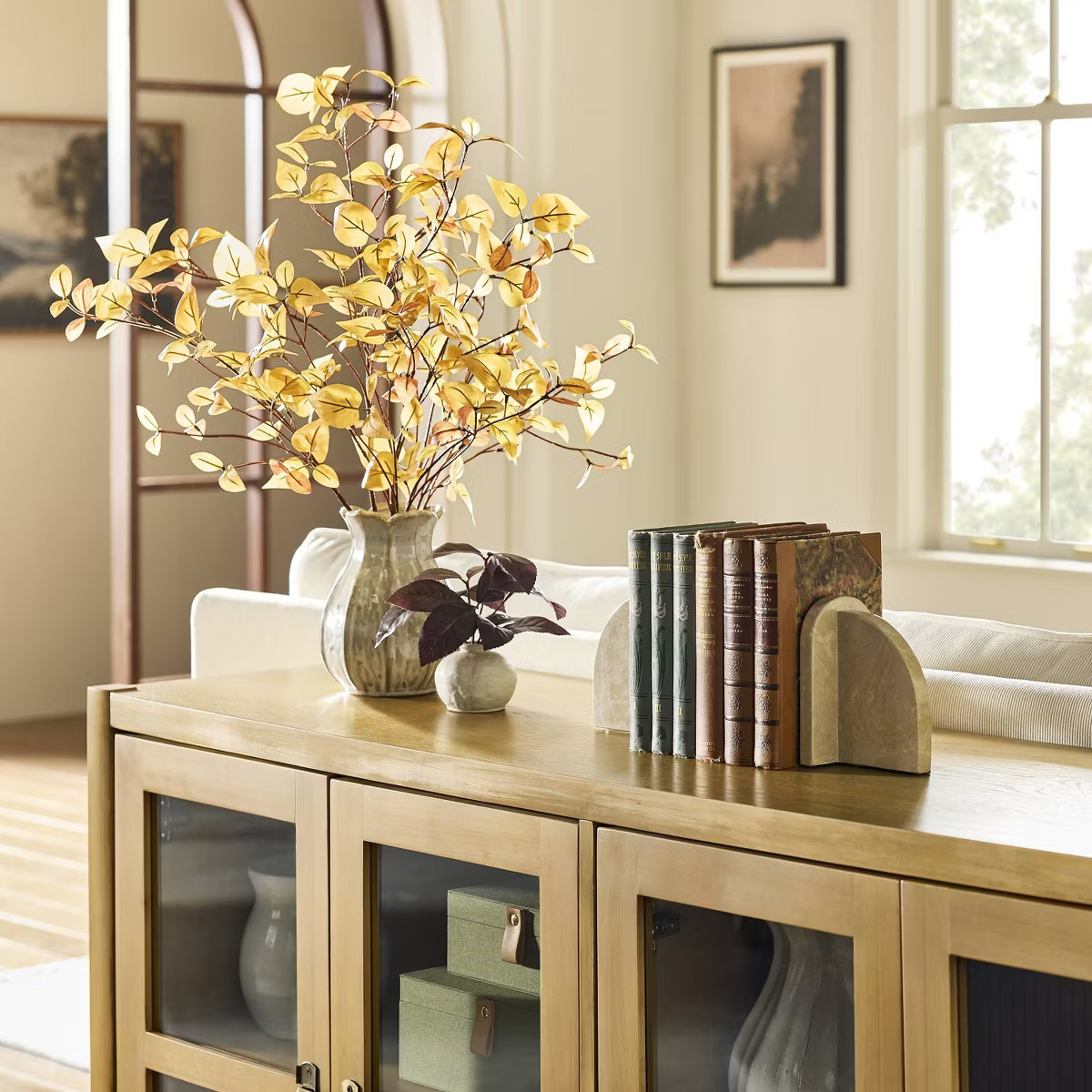 24" Golden Dogwood Artificial Fall Arrangement - Hearth & Hand™ with Magnolia | Target