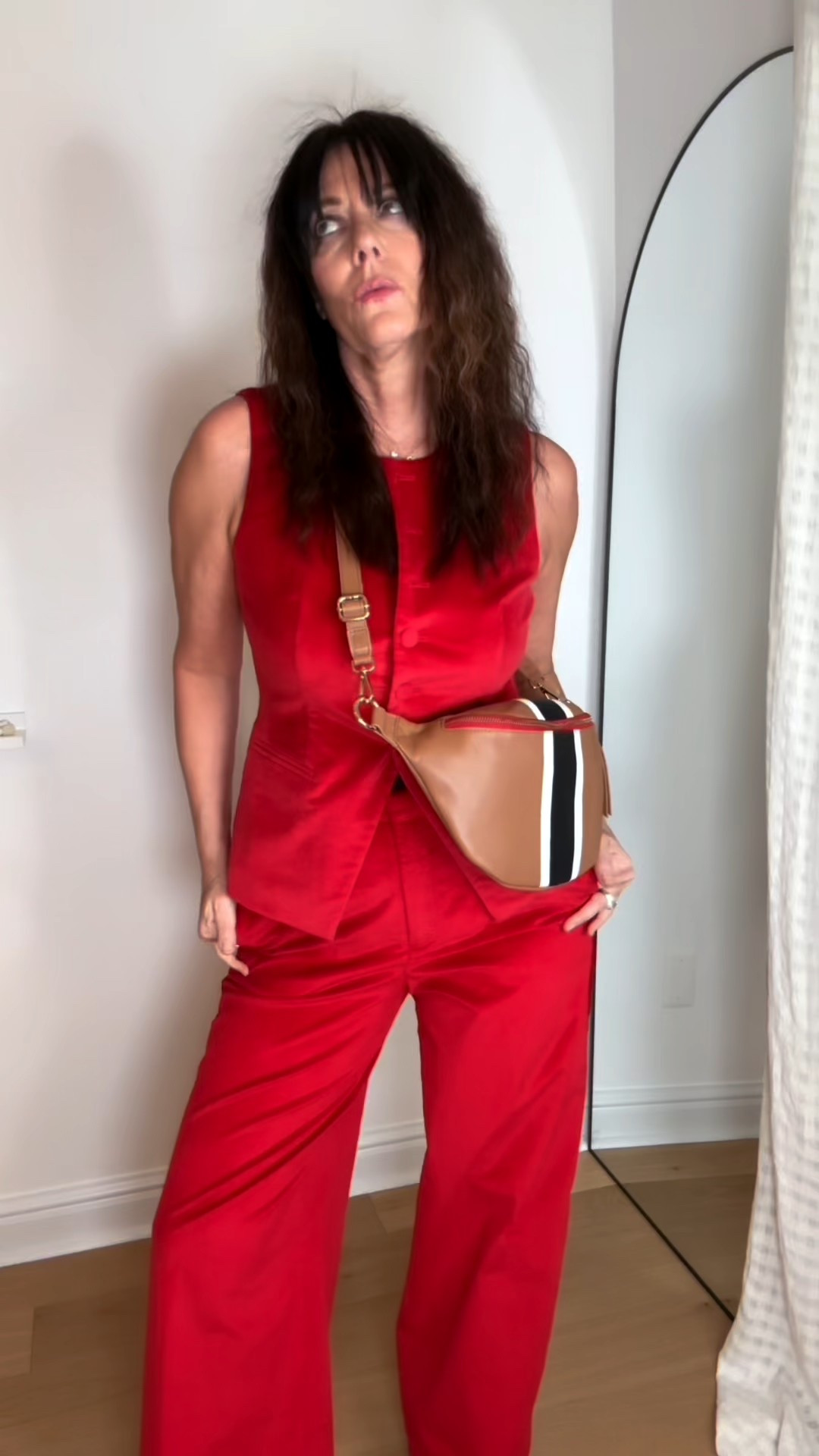 Women owned company - unique crossbody bags that make great gifts- add a bag charm to complete the gift! 
Wearing size 6 on the velvet vest & pants - Black Friday sale now 

#LTKTravel #LTKGiftGuide #LTKSaleAlert