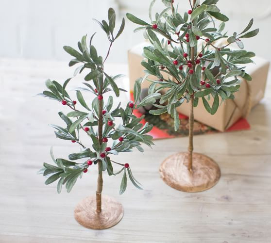 Faux Mistletoe Trees - Set of 2 | Pottery Barn (US)