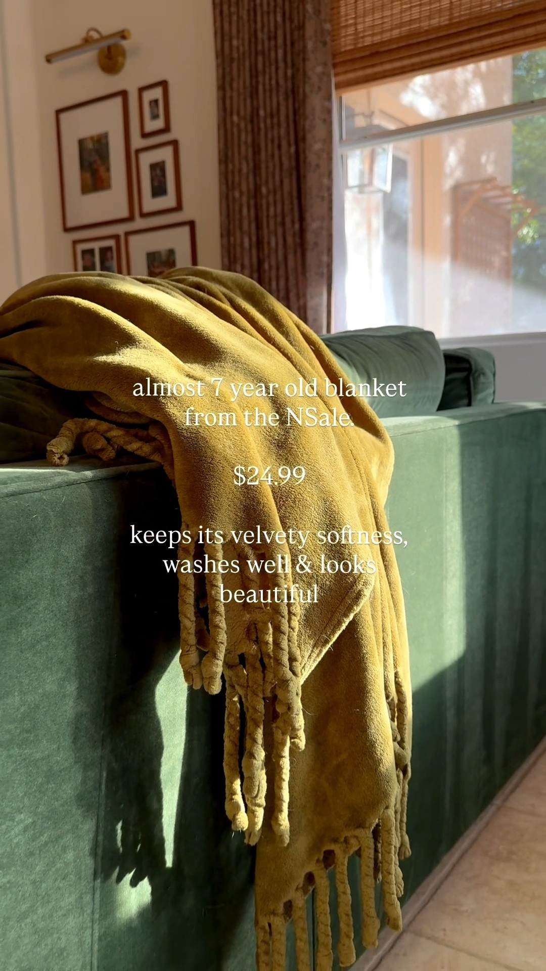 can you believe this blanket is almost 7 years old?! i’ve continuously purchased these blankets throughout the years as gifts because they are that good! they wash well and have maintained their velvet soft feel. this blanket lives on our living room couch because i know i can wash it over and over again!

this color is an older olive color, but there is another pretty green this year! 

sofa color is “essex”

#LTKSeasonal #LTKSaleAlert #LTKootd