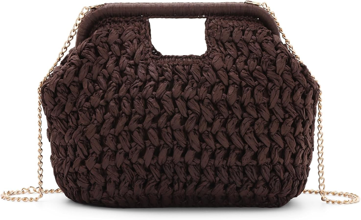 Fecialy Straw Clutch Purse for Women Summer Beach Woven Bags Straw Top Hanlde Handbags Vacation C... | Amazon (US)