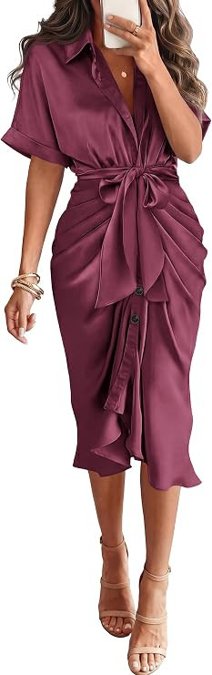 BTFBM Maxi Dresses for Women Business Casual Outfits | Amazon (US)