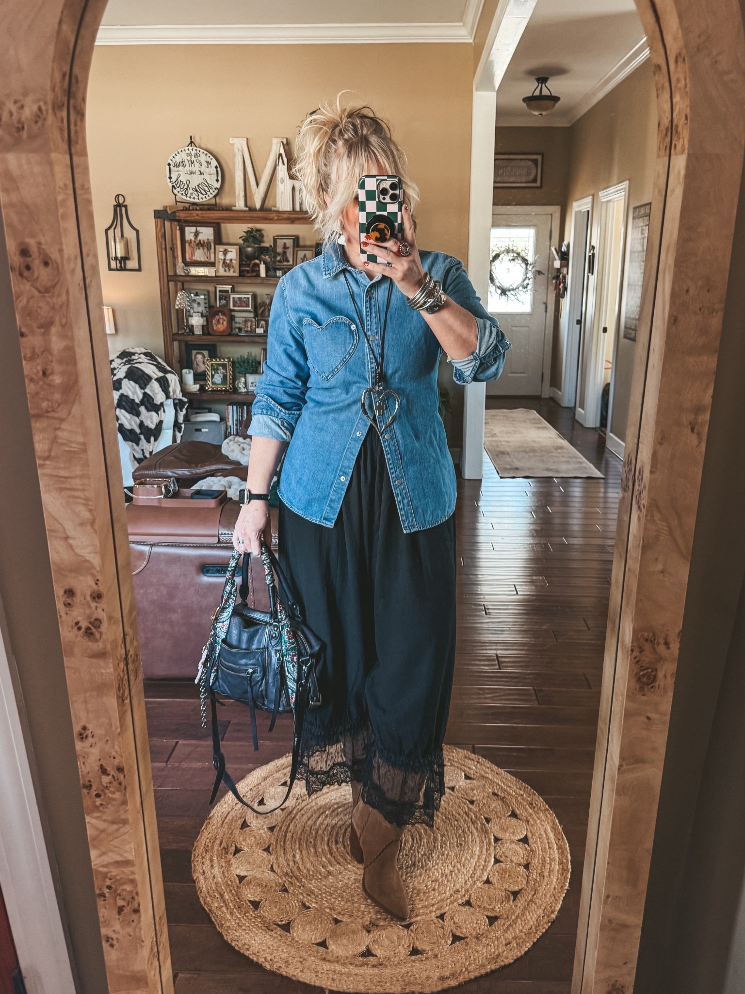 Love this comfy fit and this denim shirt was perfect with these pants once I cinched the back. Denim shirt is a small, pants are a medium, boots are true to size 


#LTKOver40 #LTKootd #LTKgrwm