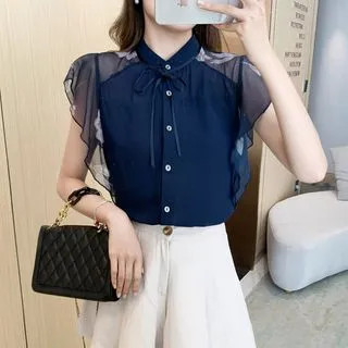 Ruffle Sleeveless Shirt | YesStyle Global