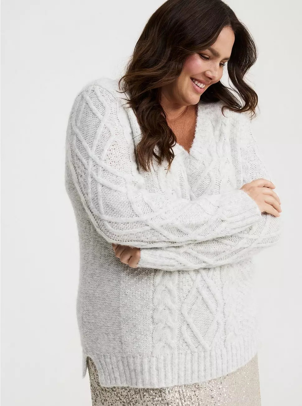 Cable Knit Tunic Sweater | Torrid (US & Canada)
