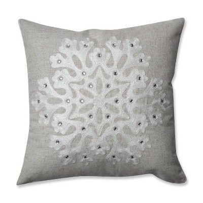16.5&#34;x16.5&#34; Snowflake Square Throw Pillow - Pillow Perfect | Target