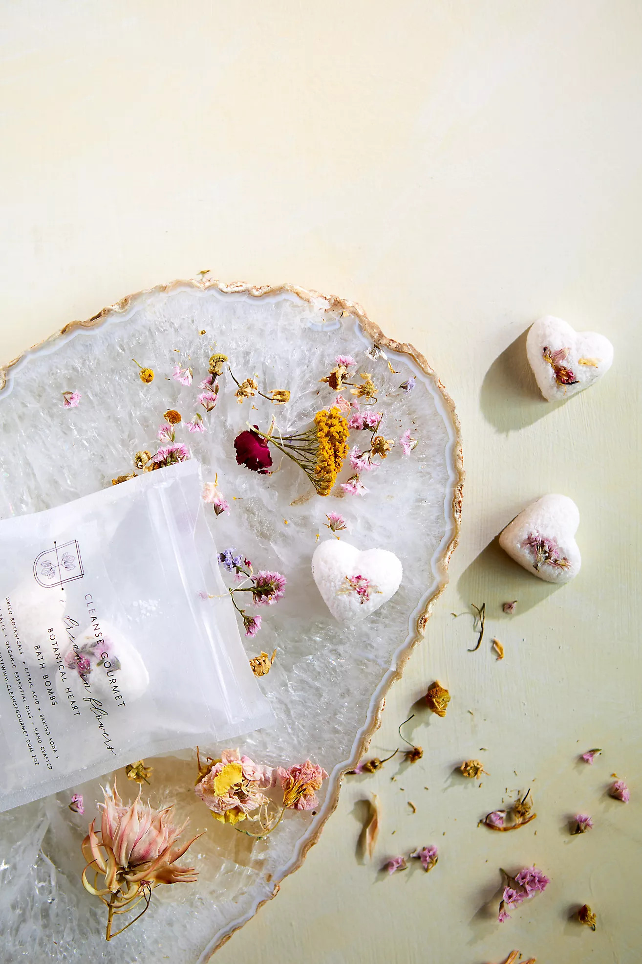 Mini Floral Botanical Heart Bath Bombs, Set of 6 | Anthropologie (US)
