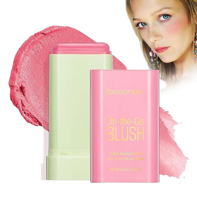 Ragkun Blush Stick, Blush Cream for Cheeks Eyes Lips,Blush in Natural with Waterproof Sweat-Resis... | Amazon (US)