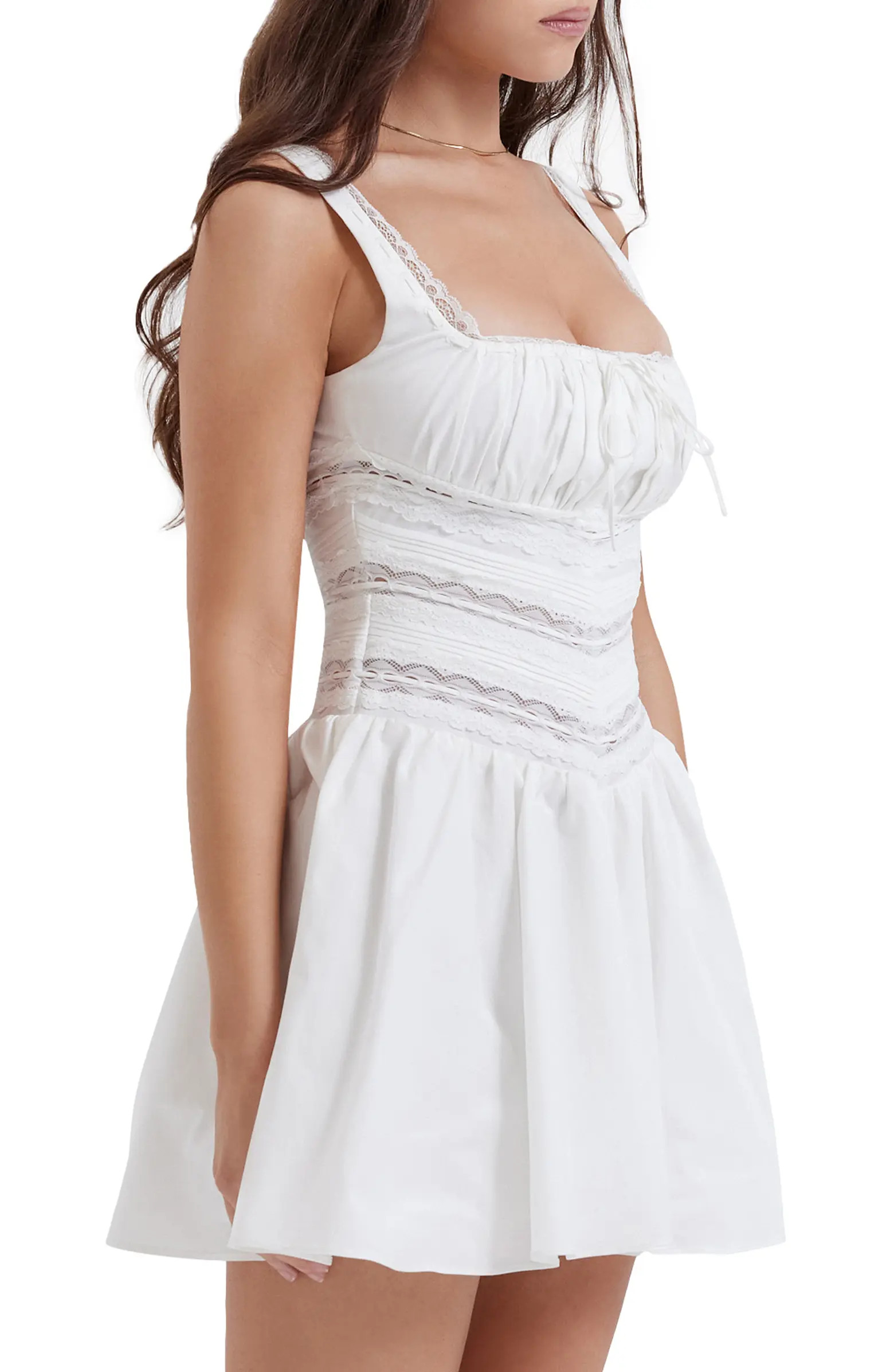 Tiffani Lace Trim Minidress | Nordstrom