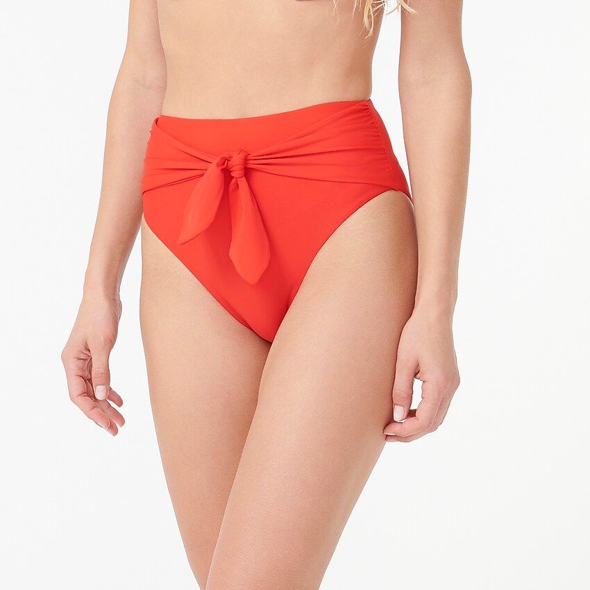 High-cut tie-waist bikini bottom | J.Crew US