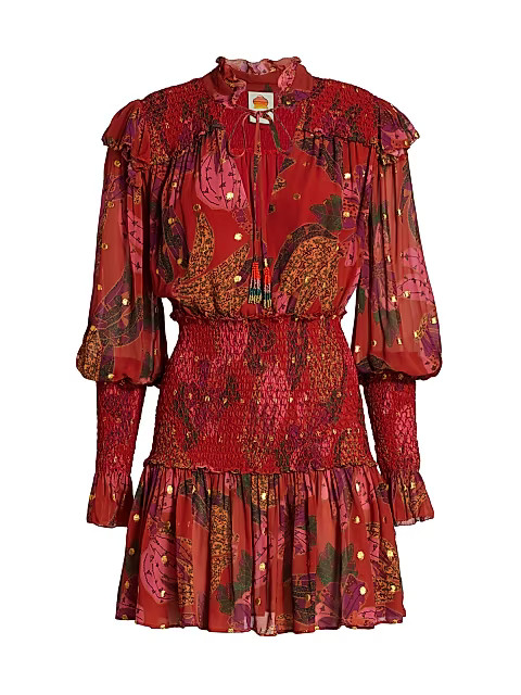 Banana Flowers Minidress | Saks Fifth Avenue