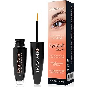 EssyNaturals Eyelash and Brow Growth Serum Irritation Free Formula, 3 Months Supply (3ml) | Amazon (US)