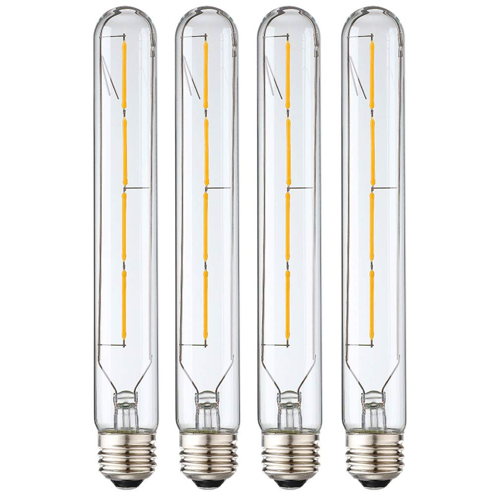 Leools T10 Led Long Bulbs,4W Dimmable Tubular Bulb,40 Watt Equivalent,E26 Edison Style Vintage LE... | Amazon (US)