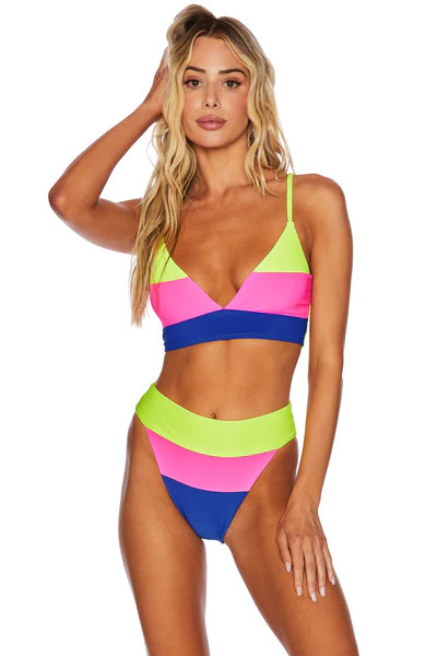 Riza Top Electric Beach Colorblock | Beach Riot