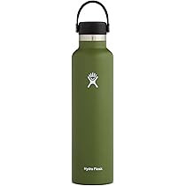 Amazon.com : Hydro Flask 24 oz Standard Mouth Water Bottle with Flex Cap or Flex Straw : Sports &... | Amazon (US)