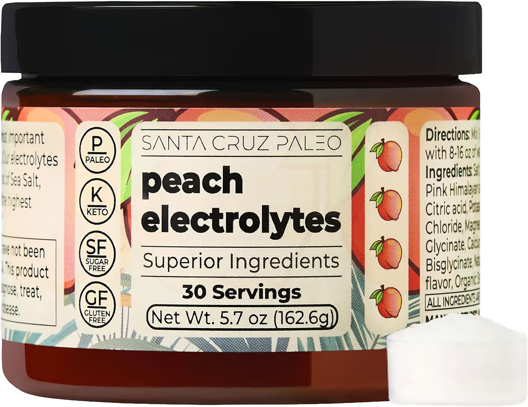 Santa Cruz Paleo Electrolyte Powder, Peach Flavor, Sugar Free Hydration Drink Mix with Himalayan ... | Amazon (US)