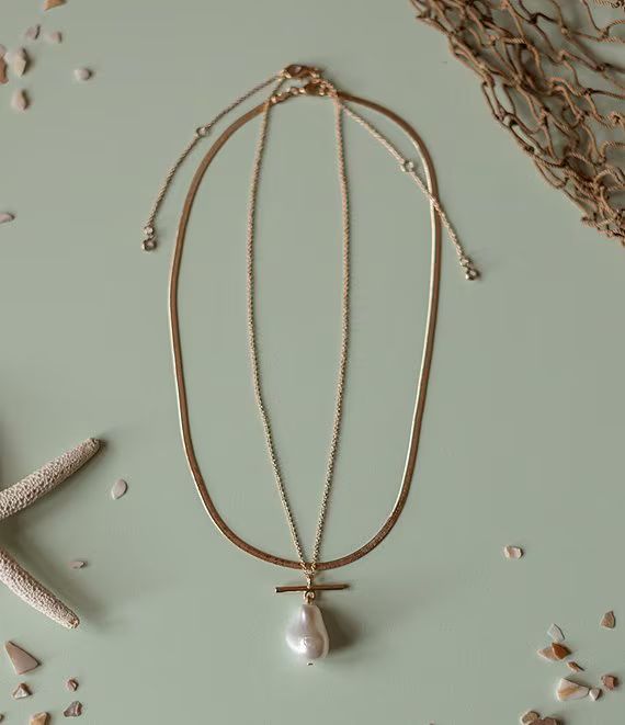 Anna & Avax Brooke Webb of KBStyled Traci Delicate Layered Pearl Necklace | Dillard's