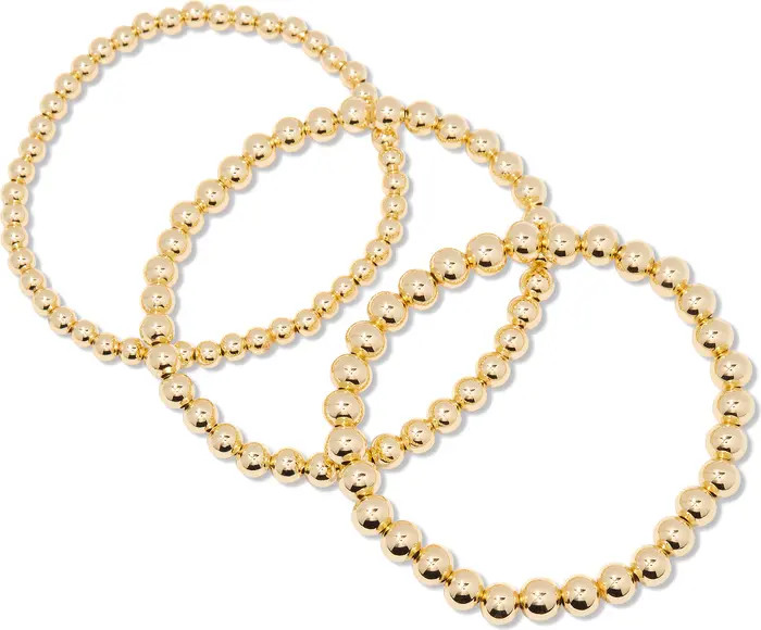 Brook and York Makenna Set of 3 Beaded Stretch Bracelets | Nordstrom | Nordstrom