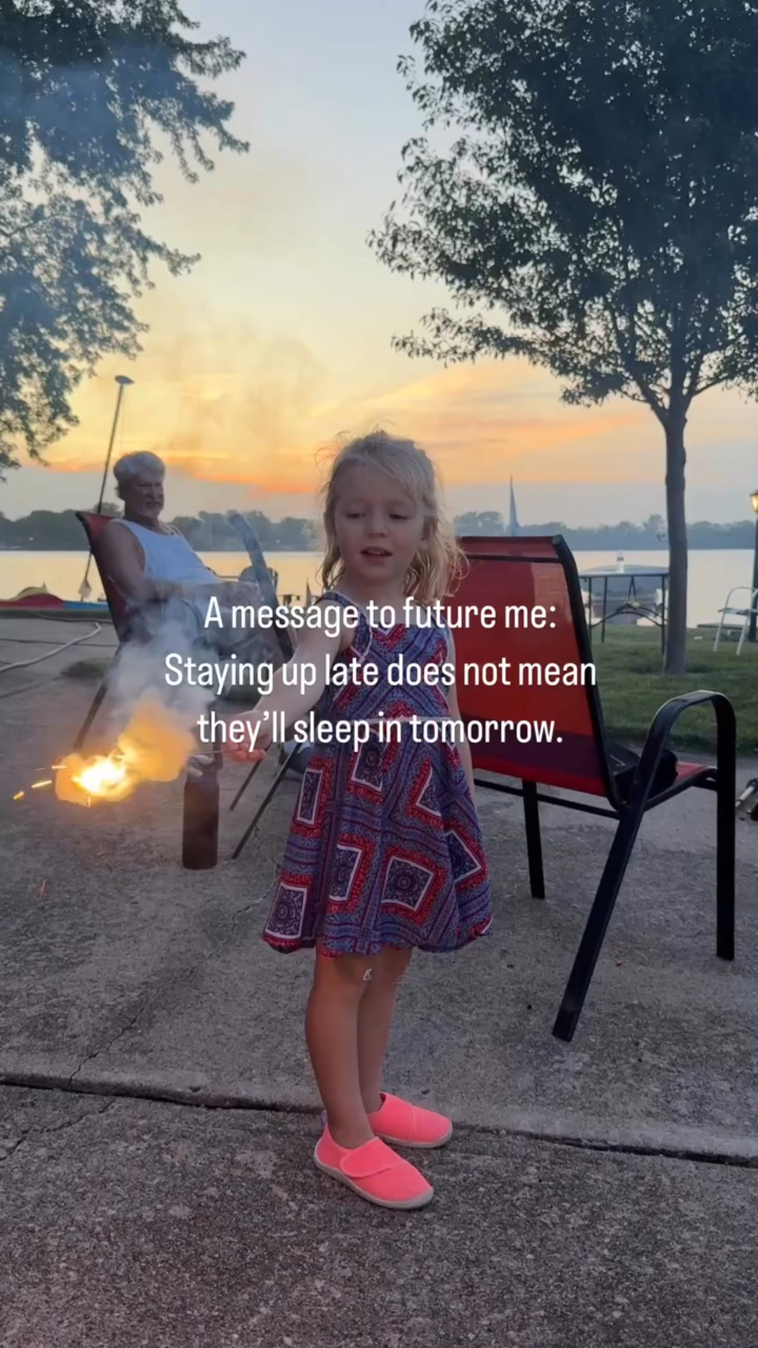 Parents - what time did you wake up this morning? 😅

#4thofjuly #summer #sparklers #lakeday #iowa #midwestsummer #adventureswithkids #justforfun #parenthumor