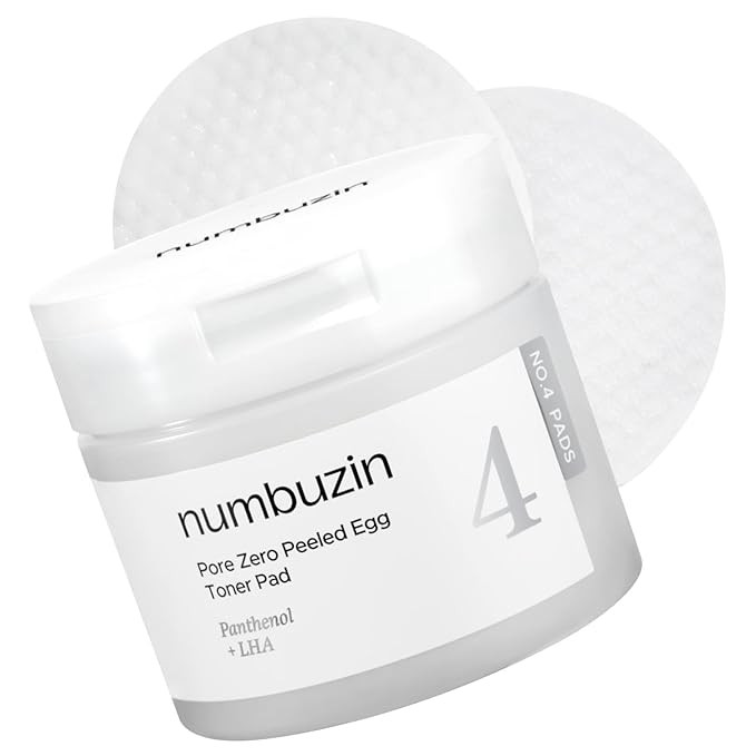 numbuzin No.4 Toner Pads | Pore Zero Peeled Egg Toner Pad | Gentle Exfoliator, PHA, LHA, Makeup S... | Amazon (US)