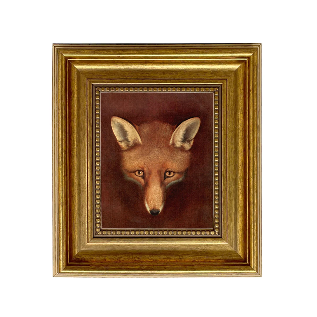 Fox Head by Reinagle C1800 Framed Oil Painting Print on Canvas, Fox Head Art, Fox Portrait, Fox W... | Etsy (US)