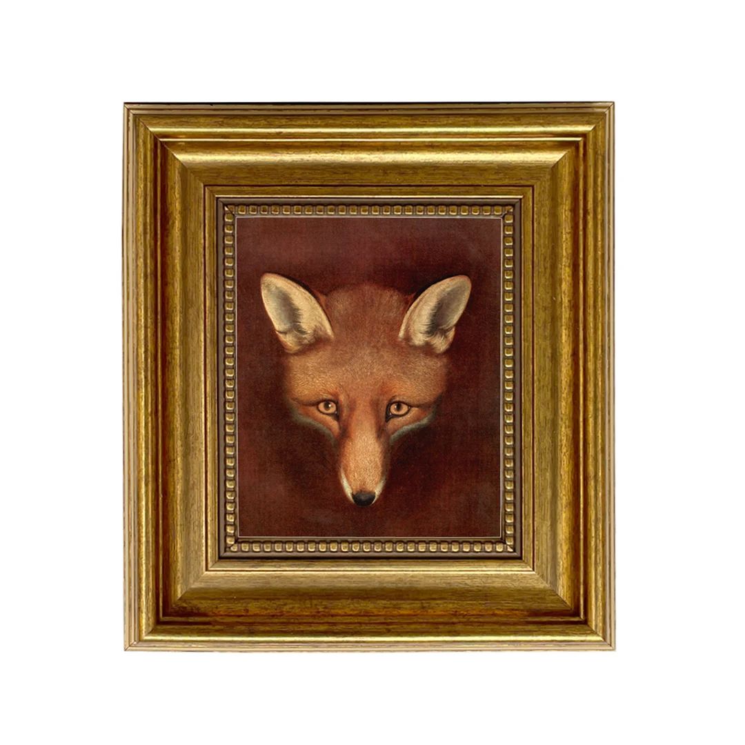 Fox Head by Reinagle c1800 Framed Oil Painting Print on Canvas in Antiqued Gold Frame | Etsy (CAD)