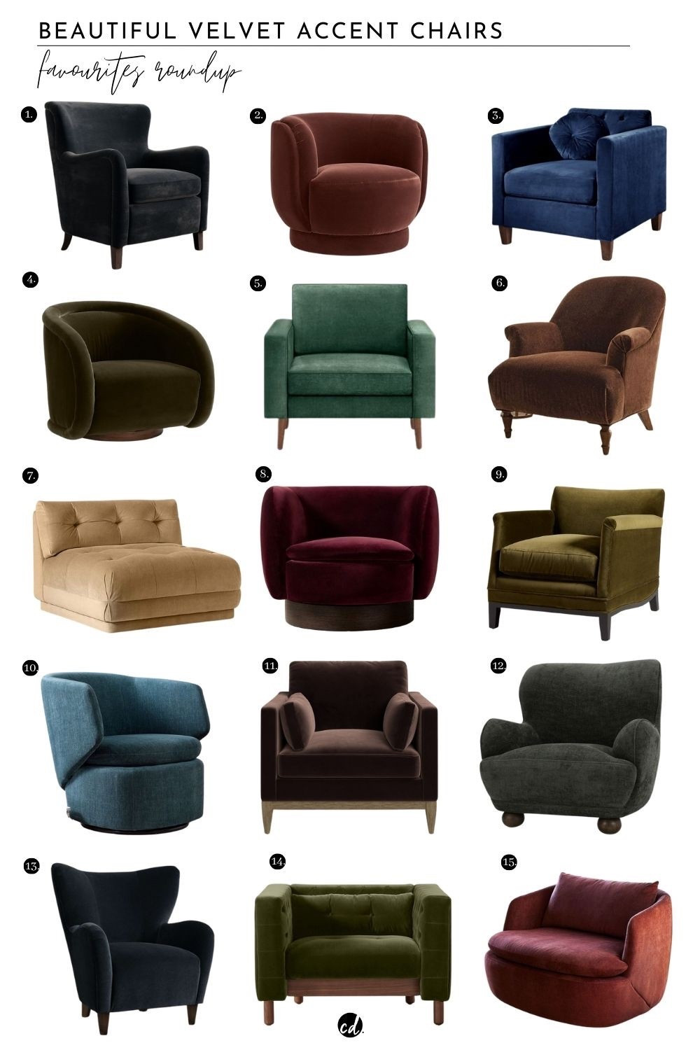 Beautiful Velvet Accent Chairs: Favourites Roundup

#LTKHome