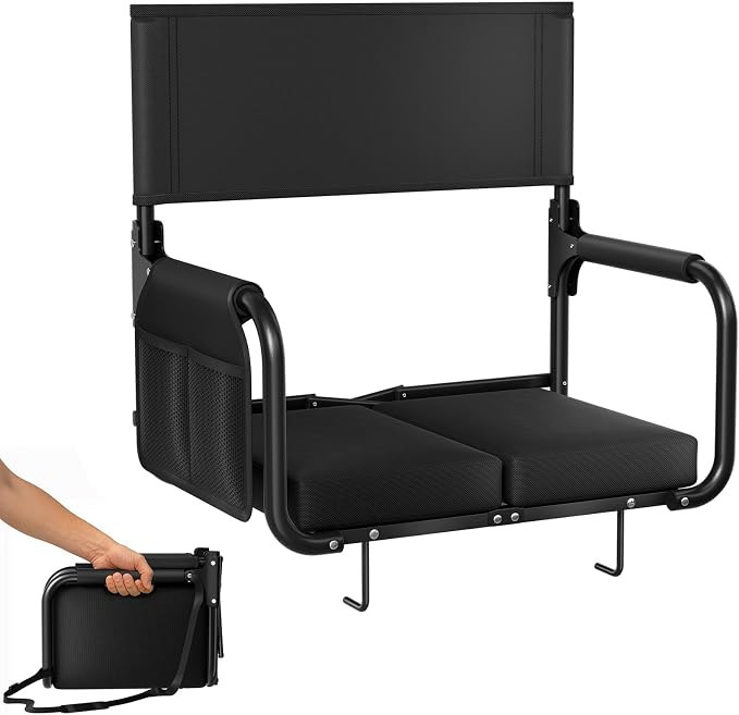 Stadium Seats with Back Support, Bleacher Seat Foldable & Portable | Amazon (US)