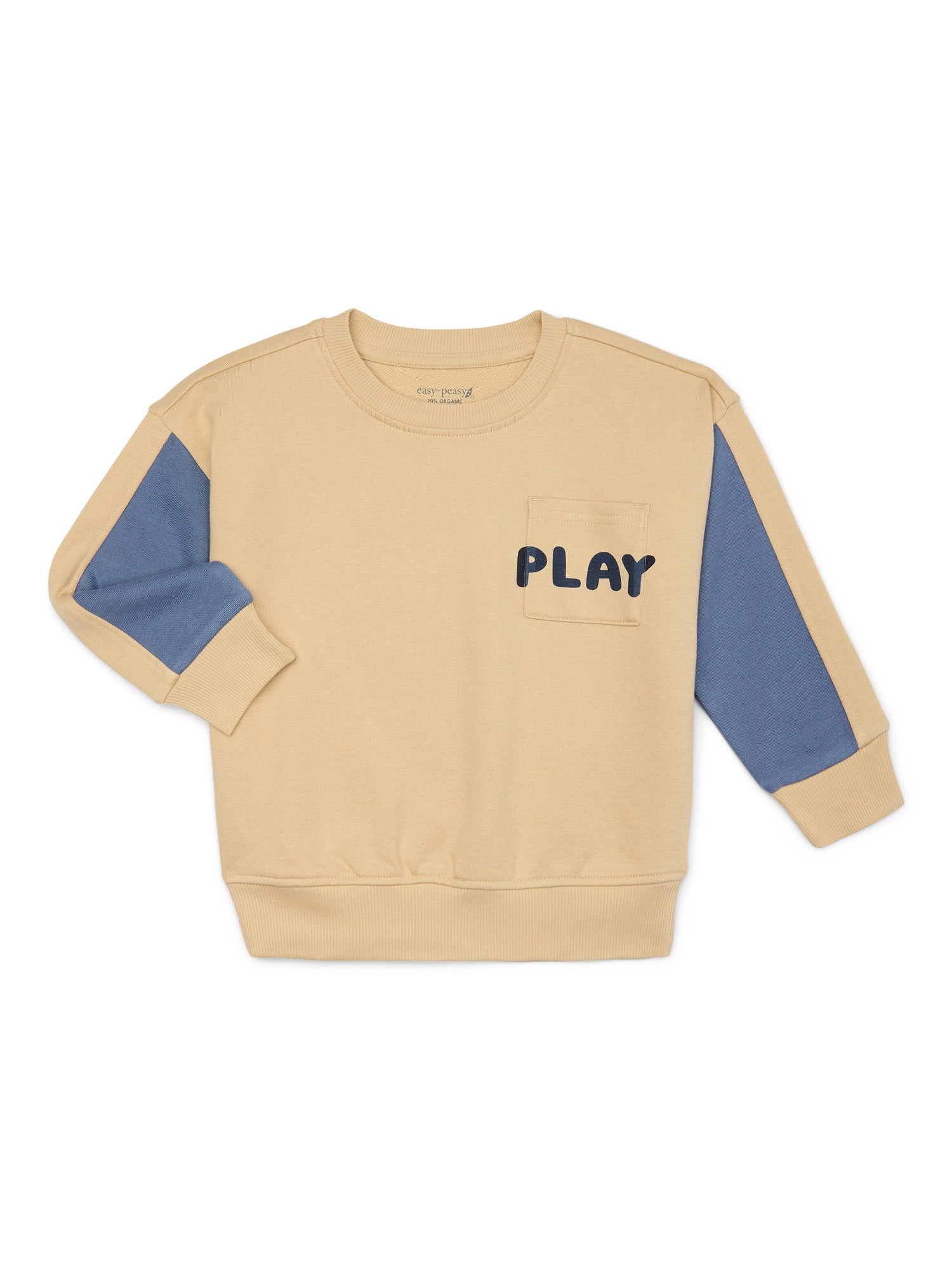 easy-peasy Toddler Boy Colorblock French Terry Sweatshirt, Sizes Sizes 18M-5T | Walmart (US)