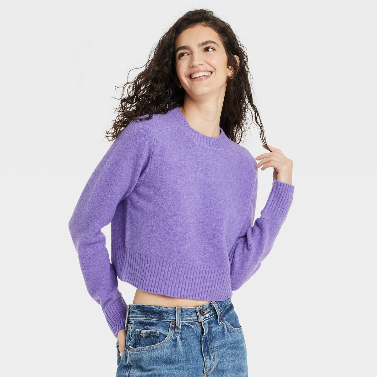 Women's Crew Neck Cashmere-Like Pullover Sweater - Universal Thread™ | Target