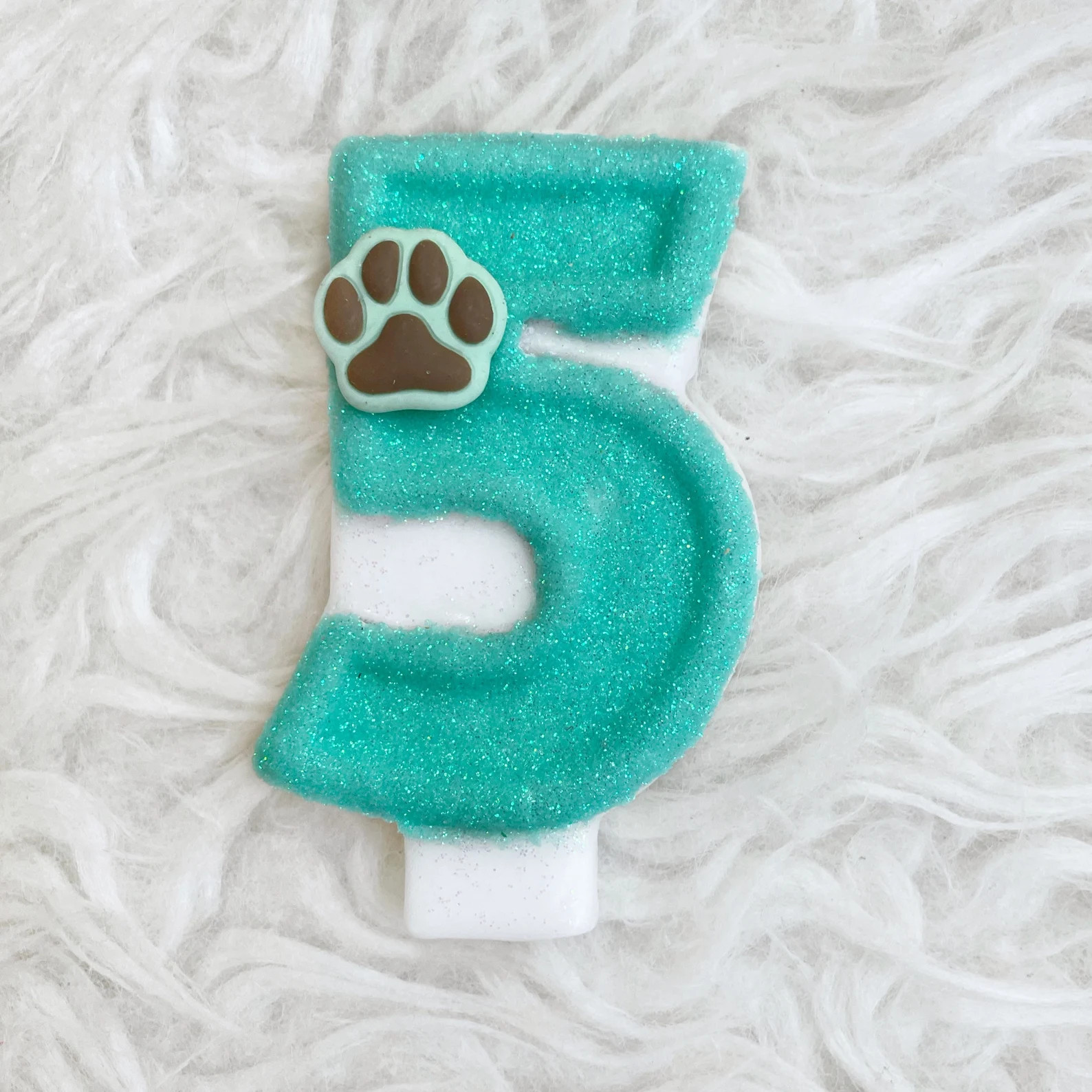 Paw Print Glitter Birthday Number Candle Comes in Any Number | Etsy | Etsy (US)