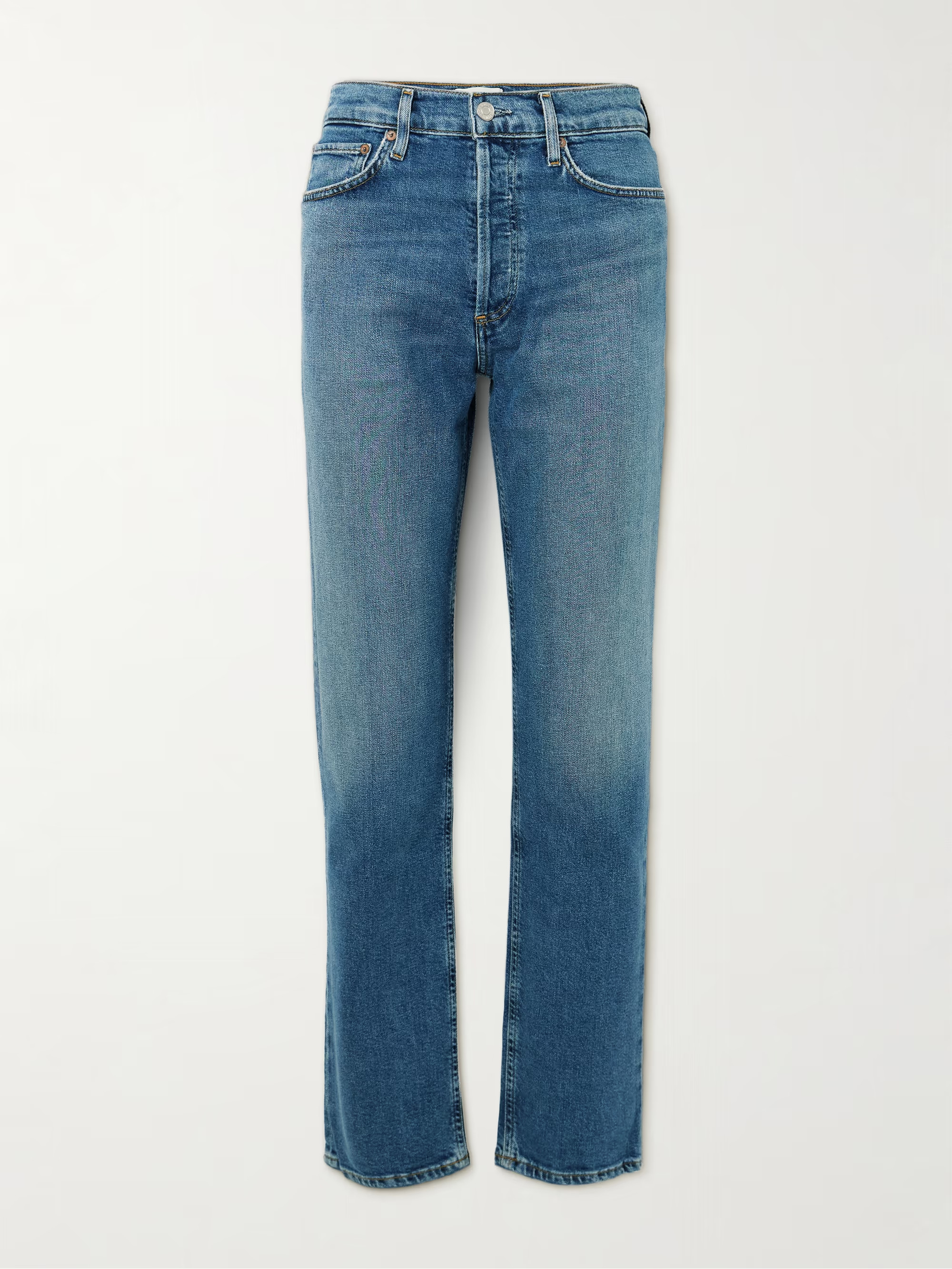 '90s Pinch Waist Long high-rise straight-leg jeans | NET-A-PORTER (UK & EU)