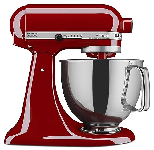 KitchenAid KSM150PSER Artisan Tilt-Head Stand Mixer with Pouring Shield, 5-Quart, Empire Red | Amazon (US)