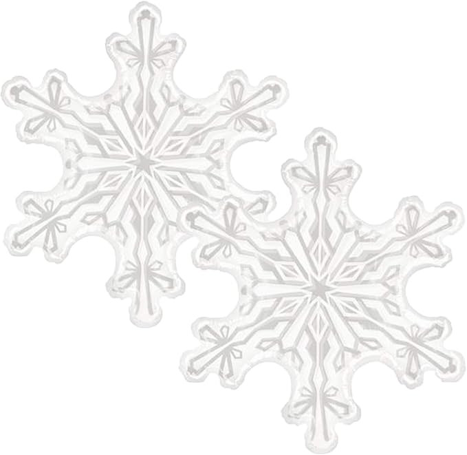 Set of 2 Clear Snowflake 38" Foil Winter Party Balloons | Amazon (US)