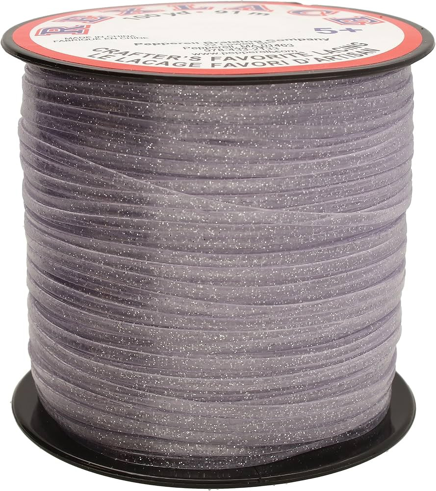 Rexlace Plastic Lacing .0938"X100yd-Silver Sparkle3 | Amazon (US)