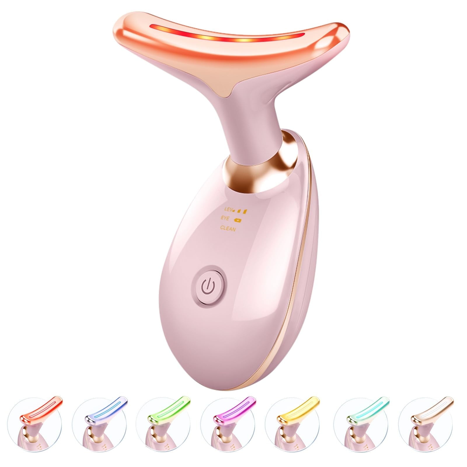 BeautifyEase Face Neck Massager for Daily Skin Care, 7 Colors LED Luminesence Facial Massager(Ros... | Walmart (US)