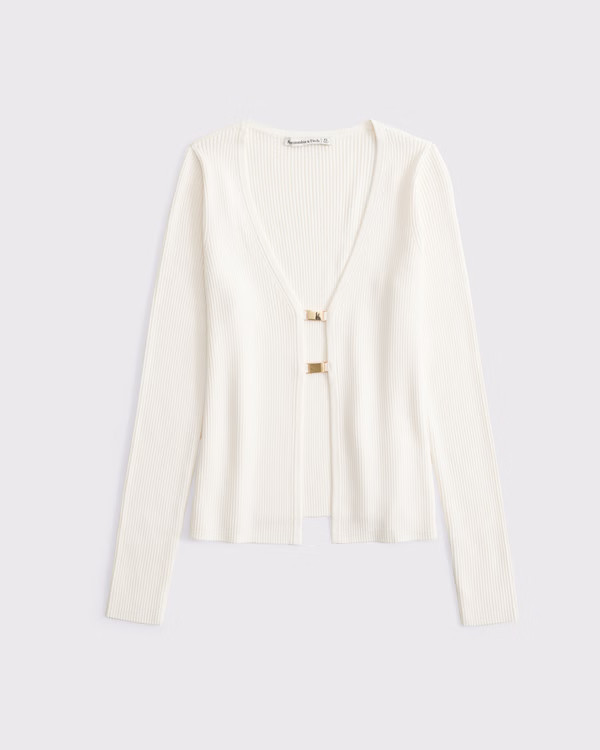 Slim Hardware Cardigan | Abercrombie & Fitch (US)