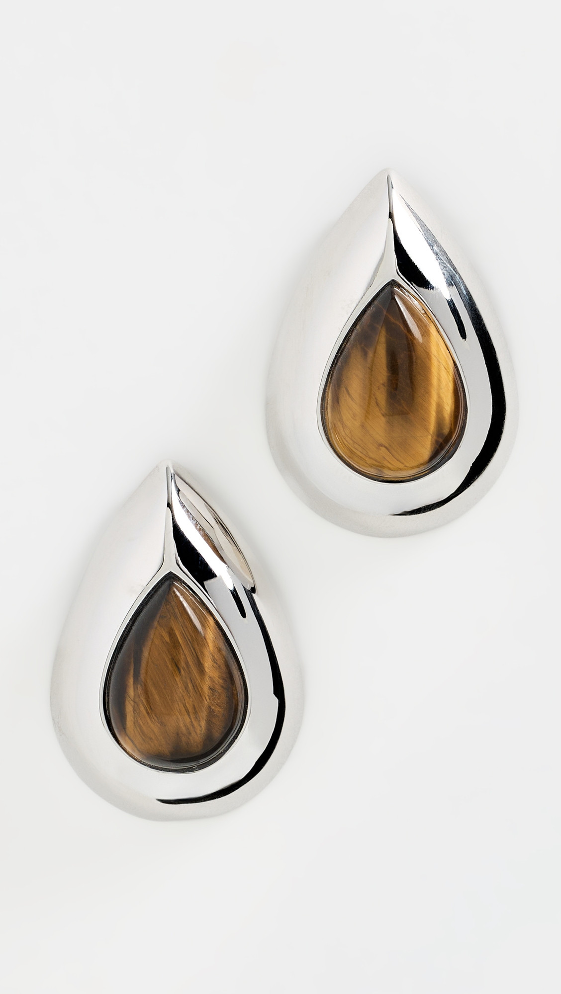 Julietta Vale Earrings Silver/Brown One Size | Shopbop