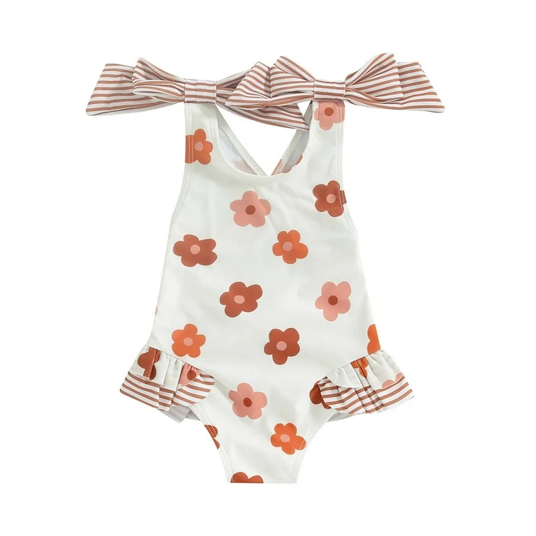 Toddler Kid Baby Girl Swimwear Ice Cream Bow Bikini Swimsuit Swimming Clothes Beach Bathing Suit | Walmart (US)