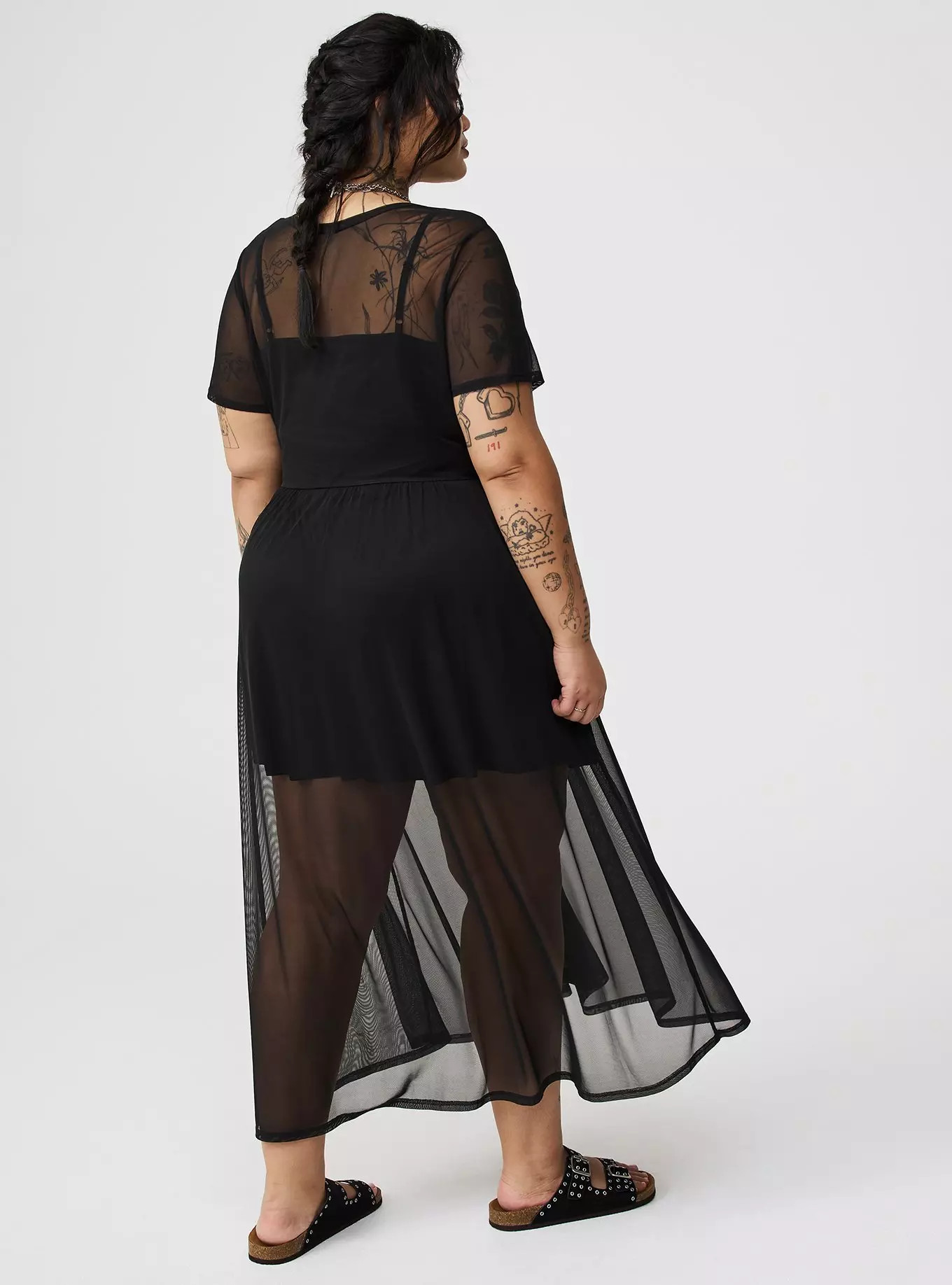 Relaxed Tea Length Mesh T-Shirt Dress | Torrid (US & Canada)