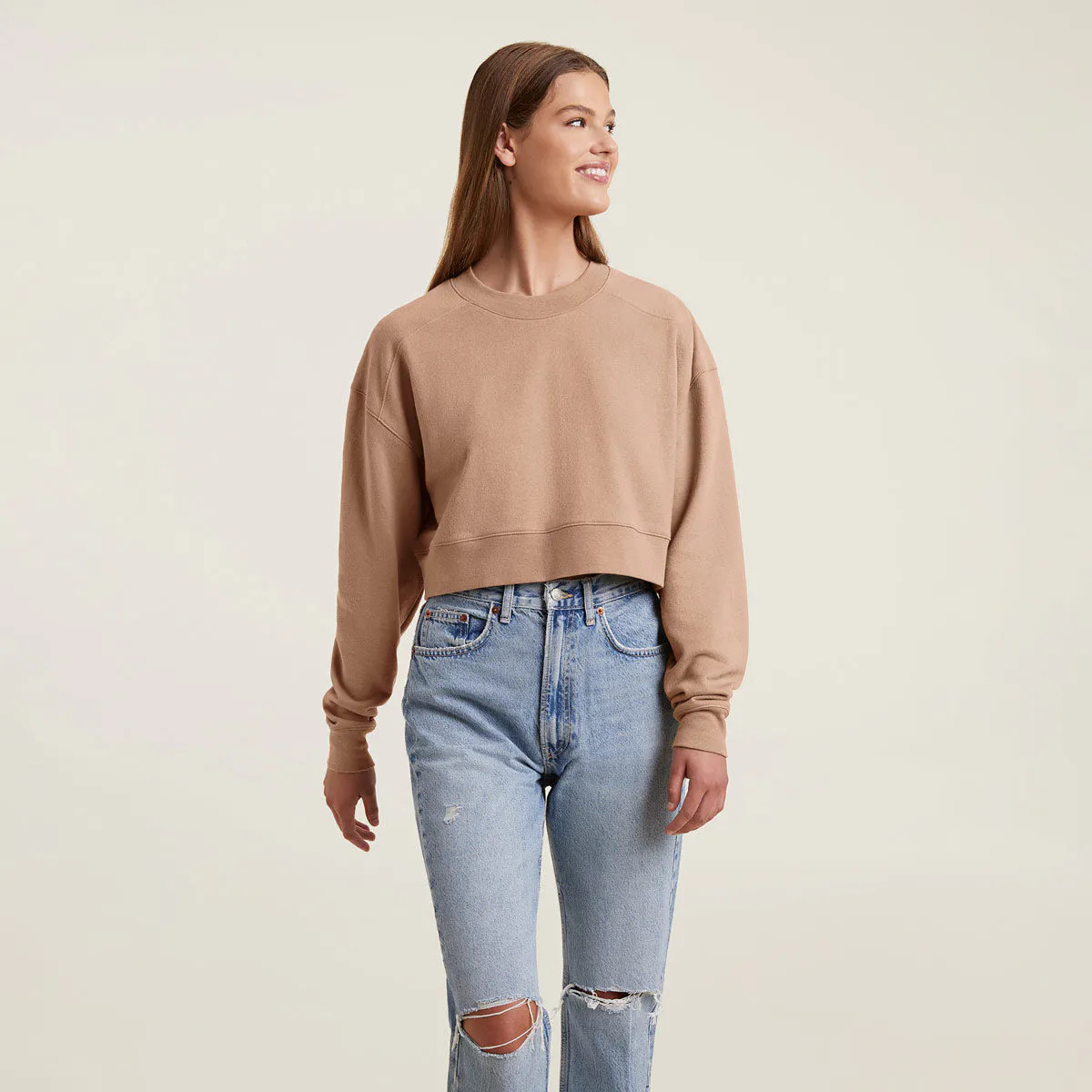 Cropped Crewneck Sweatshirt | nuuds