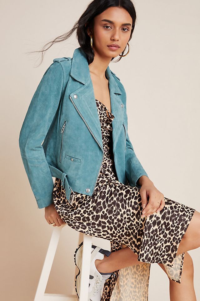 Annika Suede Moto Jacket | Anthropologie (US)