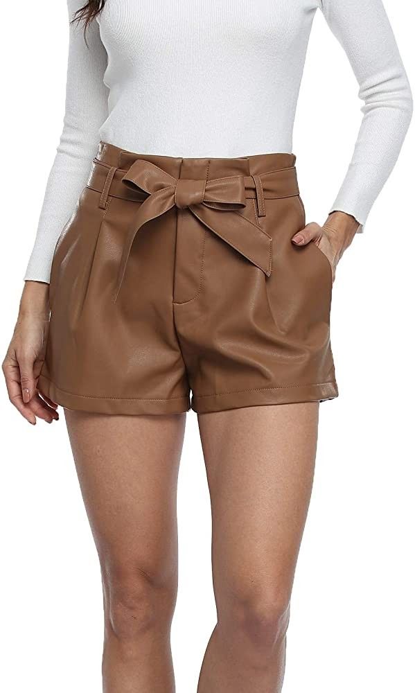 Faux Leather shorts Amazon | Amazon (US)