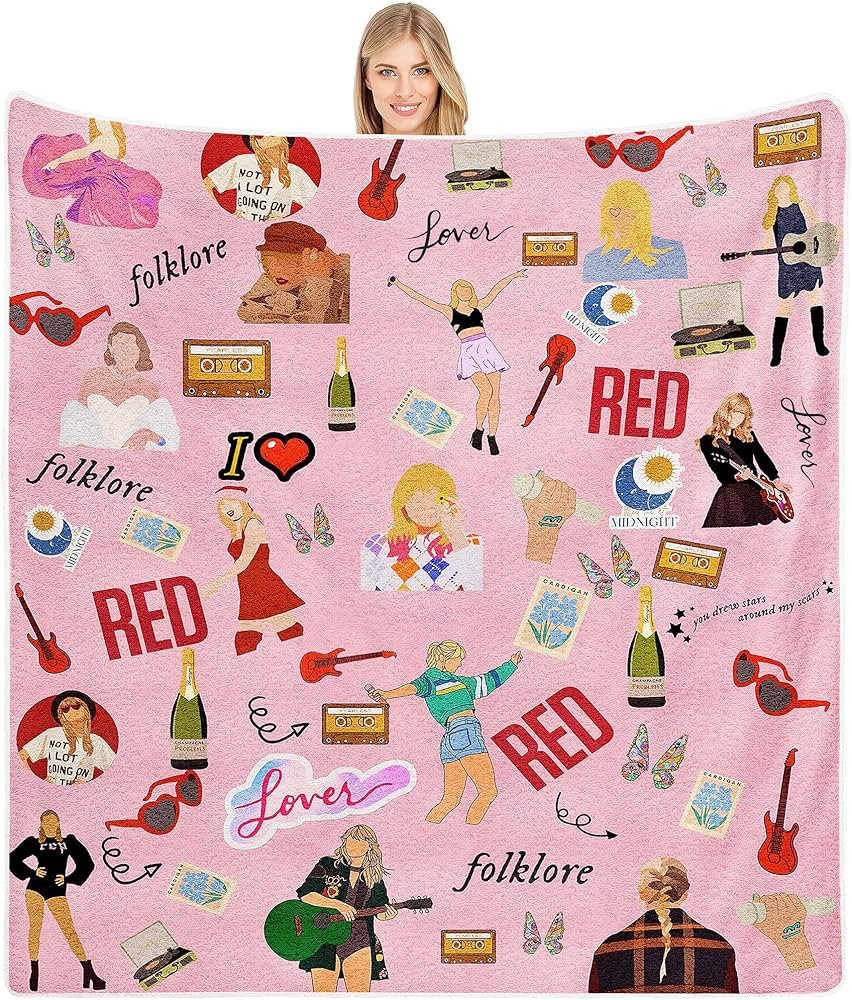 EISKBC Singer Throw Blanket for Couch, Soft Cozy Flannel Blanket, Warm Lightweight Air Conditioni... | Amazon (US)