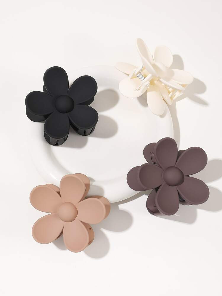4pcs Flower Design Elegant And Cute Hair Claw | SHEIN