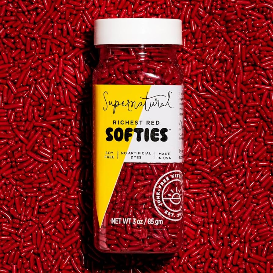 Supernatural Richest Red Softies Natural Red Sprinkles, Dye-Free, All Natural, Made in USA, No Ar... | Amazon (US)
