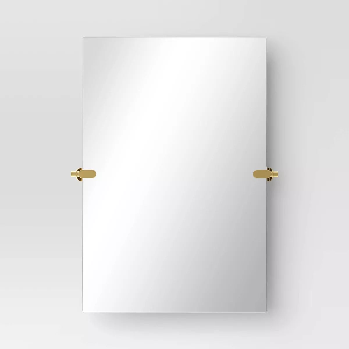 20" x 30" Frameless Rectangular Pivot Mirror Brass - Threshold™ | Target
